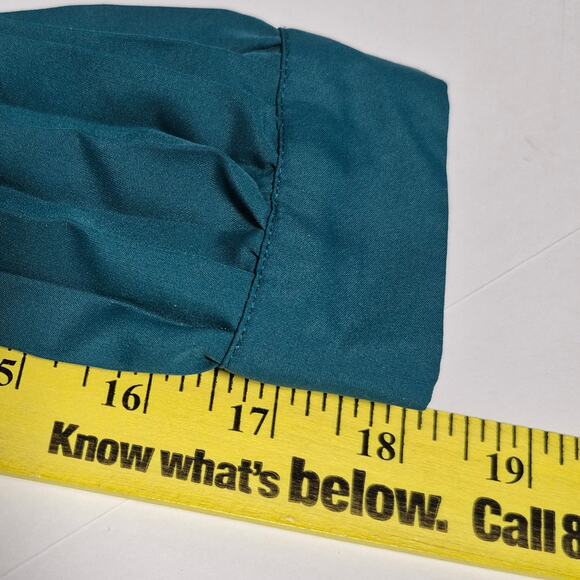 Zac & Rachel Womens Emerald Green Blouse Long-sleeved Small Accordion Stretch - Picture 12 of 15